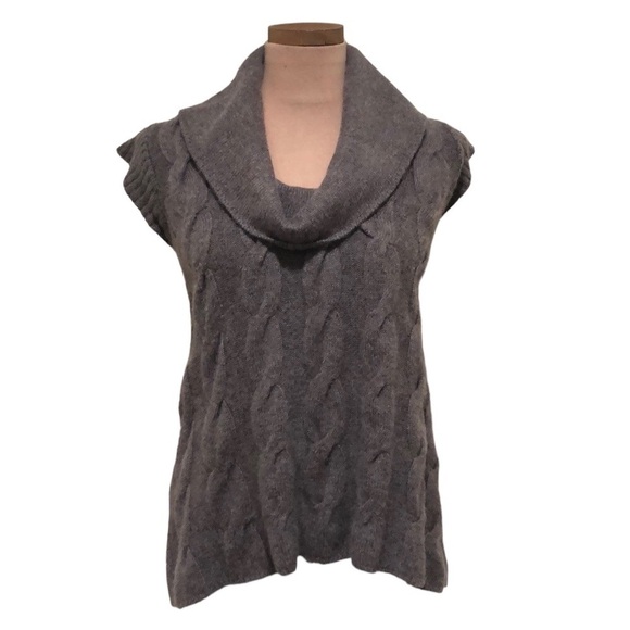 Central Park West Sweater Size Small Taupe Brown Wool Cashmere Angora - Picture 1 of 7